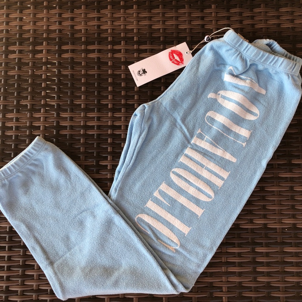 NWT WILDFOX Elasticized Knox Pants AQUAHOLIC